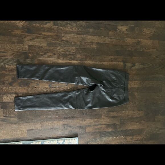 H&M Divided pleather moto high waisted pant size 2 - Picture 3 of 10